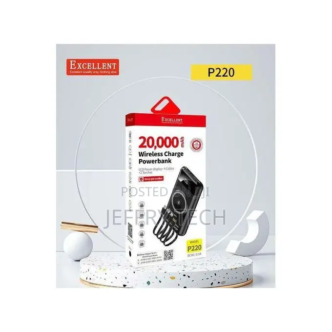 Excellent 20,000mah Wireless Charger Powerbank P220