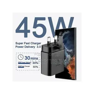 Samsung Fast 45w Type-C to C Charger Adapter (Head Only)- Bl