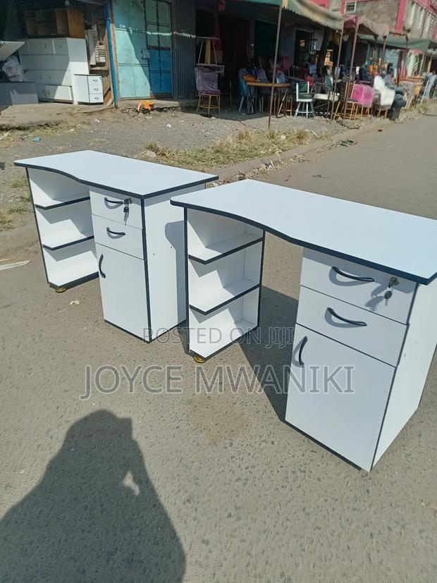 Manicure White Table With Storage Unit  - main view
