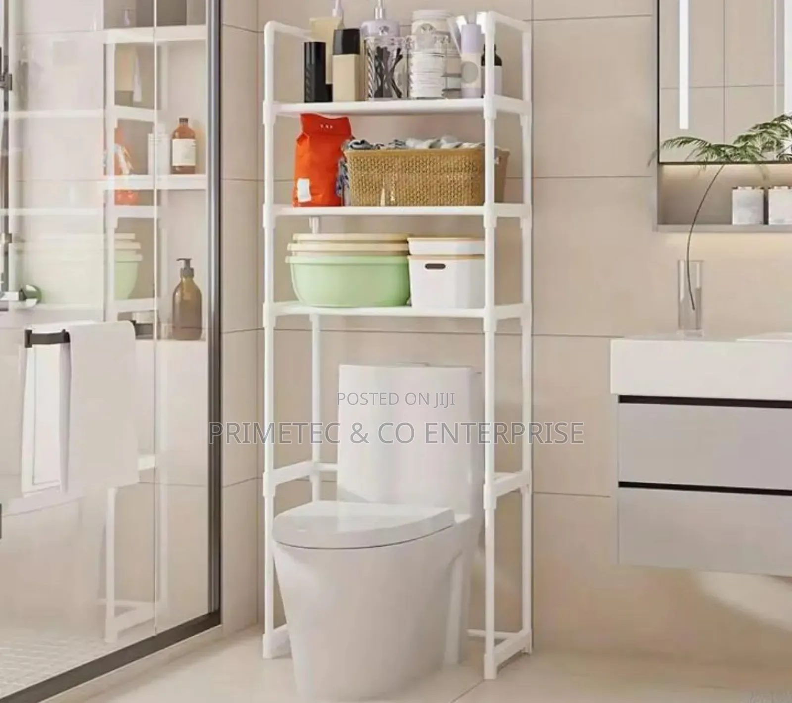 3 Layer Toilet Stand, White Only. Bathroom Storage Rack.