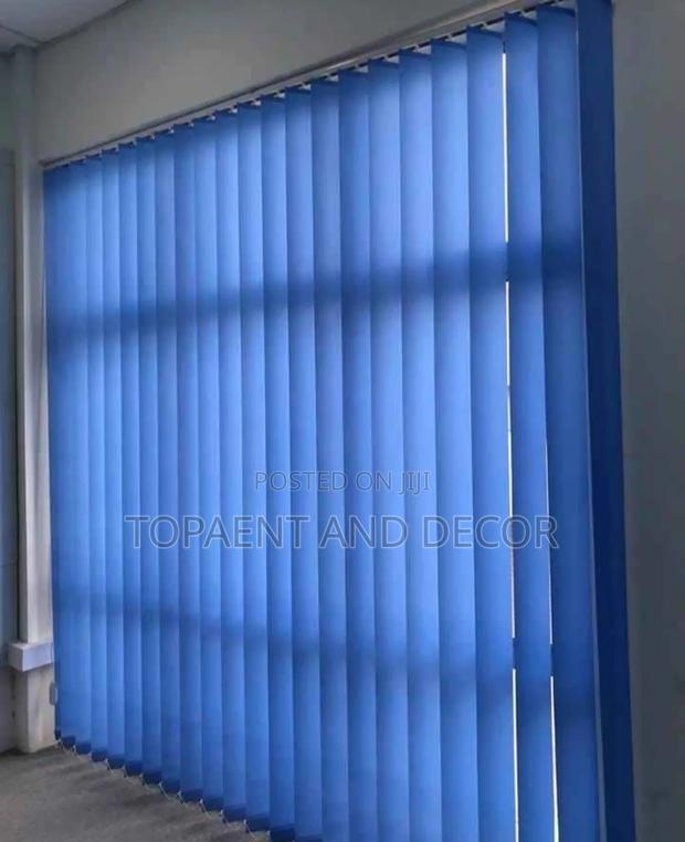 Blue Vertical Office Blinds That Match Any Decor - main view