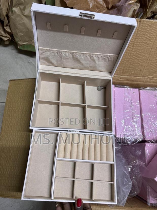 Solid Double Layer Jewelry Box Organizer - thumbnail 4