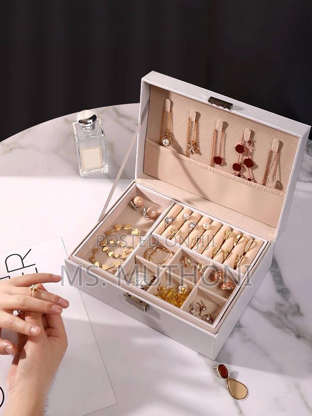 Solid Double Layer Jewelry Box Organizer - thumbnail 2