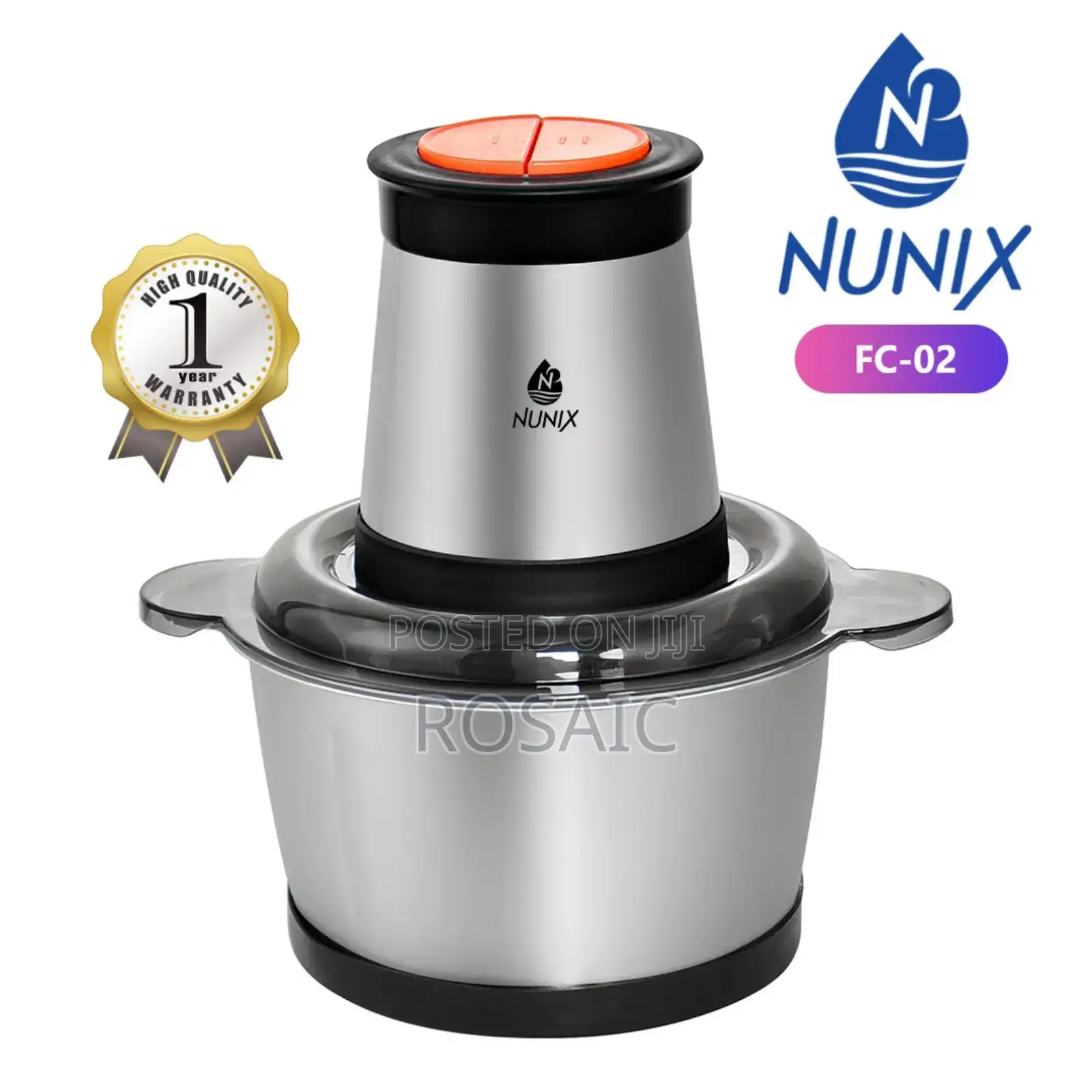 Nunix 2litres Electric Multi Function Food Chopper