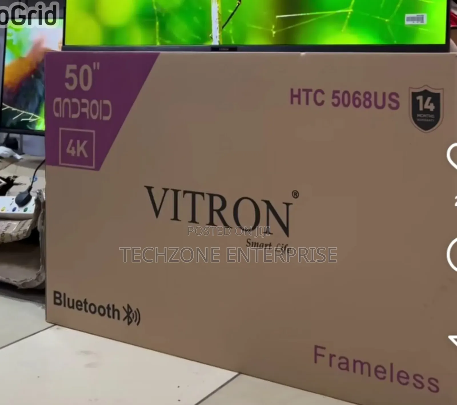 Vitron 50′′ Htc5068us Smart Android Led Tv Dolby Audio,