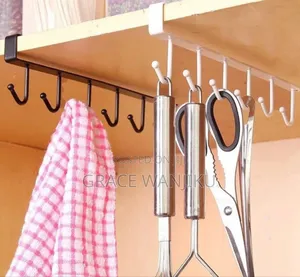 *Under the Shelf (Multi~Purpose) Hooks 6 Slot Metallic