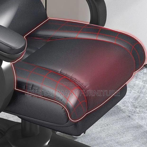 Office Chair: Black Leather Office Chair - thumbnail 4