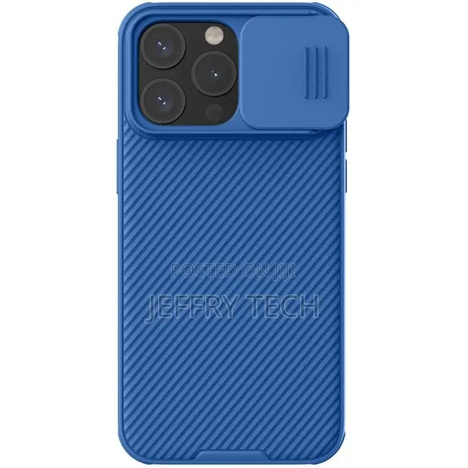 Nilkin Camshield Case With Sliwith iPhone 15 Pro Max(Blue)