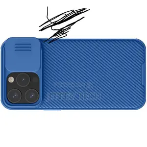 Nilkin Camshield Case With Sliwith iPhone 15 Pro Max(Blue)