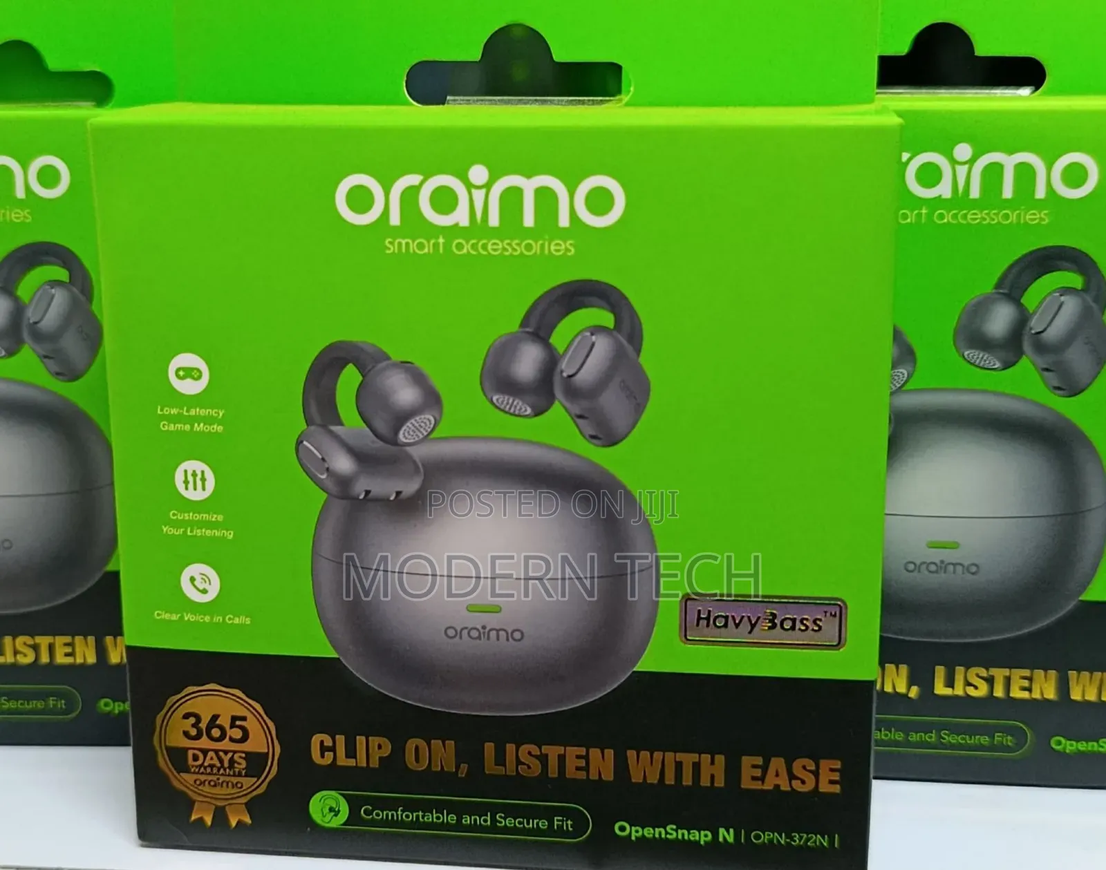 Oraimo Opensnap N Clip-on Open-Ear True Wireless Earbuds