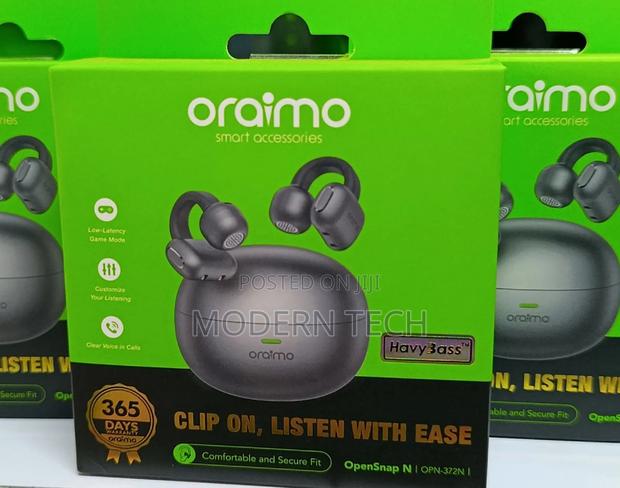 Oraimo Opensnap N Clip-on Open-Ear True Wireless Earbuds - main view