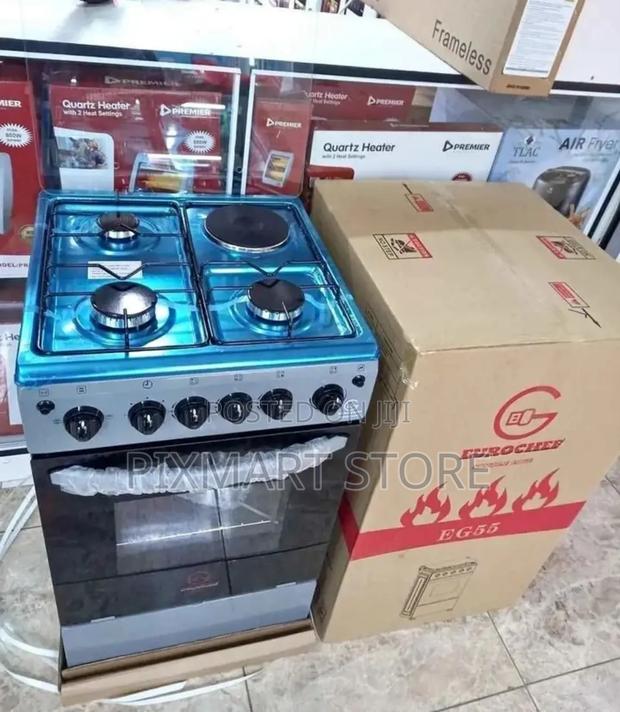 Euroken 50 55 Standing Cooker With 3gas Burners