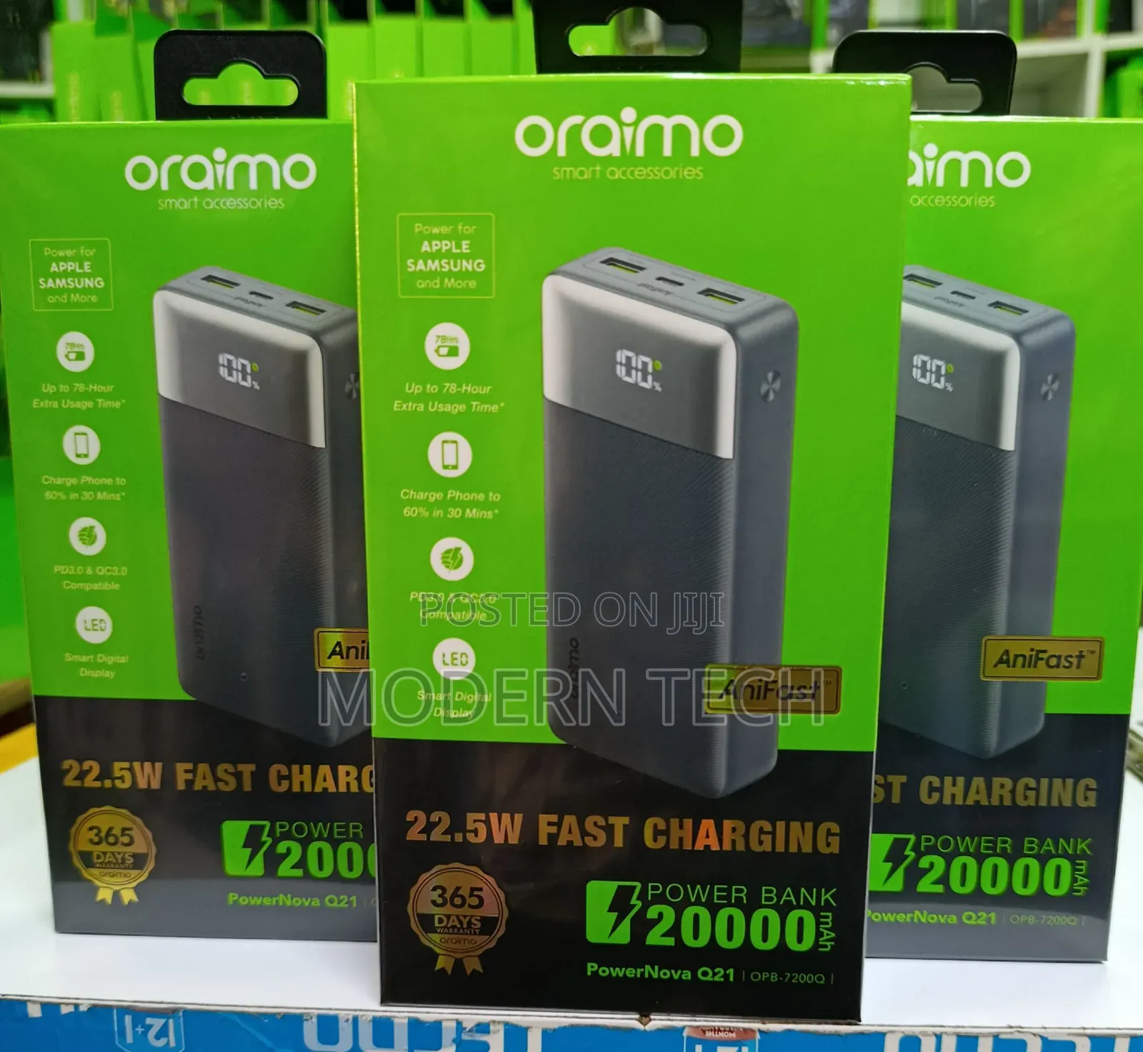 Oraimo 22.5w 20000mah Powerbank With Display