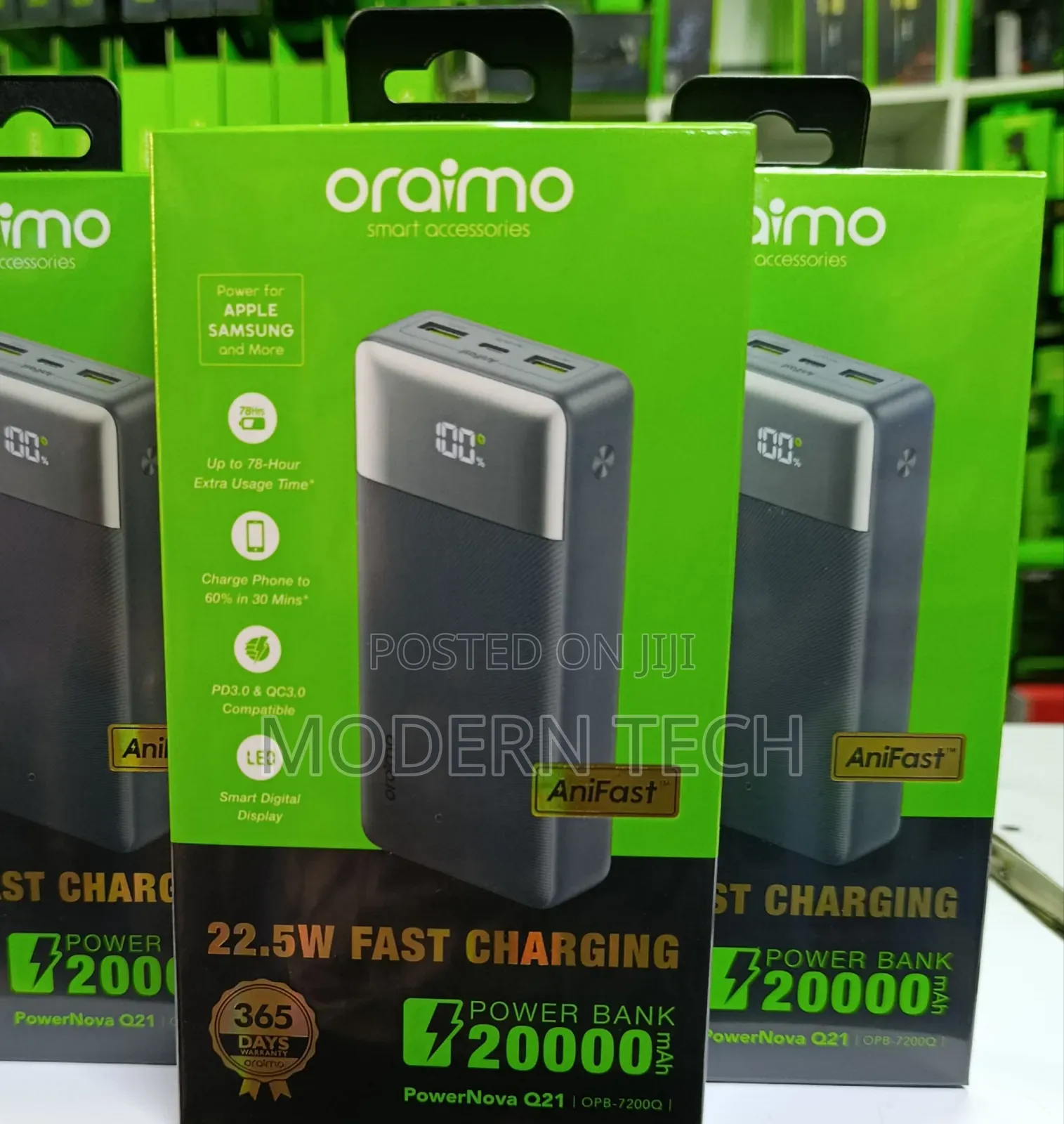 Oraimo Power Nova Q21 20000mah 22.5w Power Bank