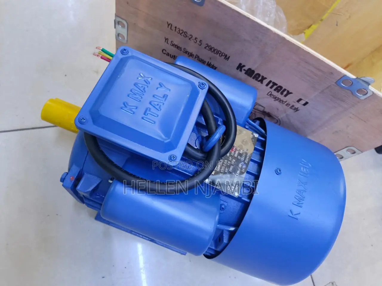 Kmax 5hp High Speed Single Phase Electric Motor