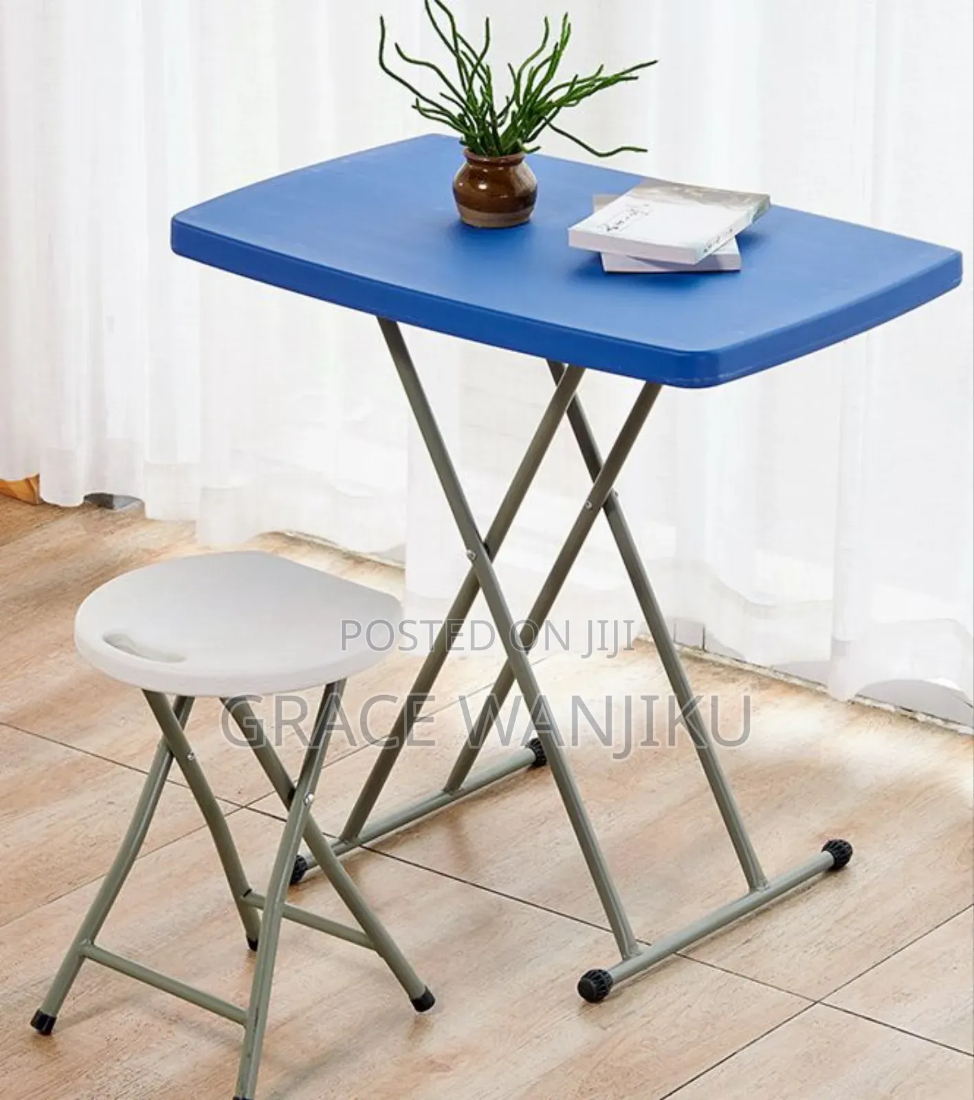 Adjustable Height Snack Table for Home Camping Picnic