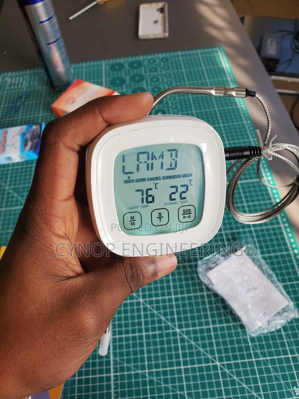 Backlit Food Thermometers With Alarm