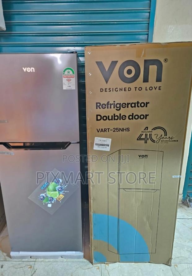 Von Vart-25nhs Double Door Fridge 220l Nofrost Refrigerator
