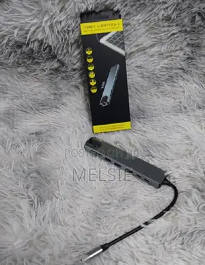 New 5 in 1 Usb Type C Hub Hdmi Usb C Rj45 Lan Adapter