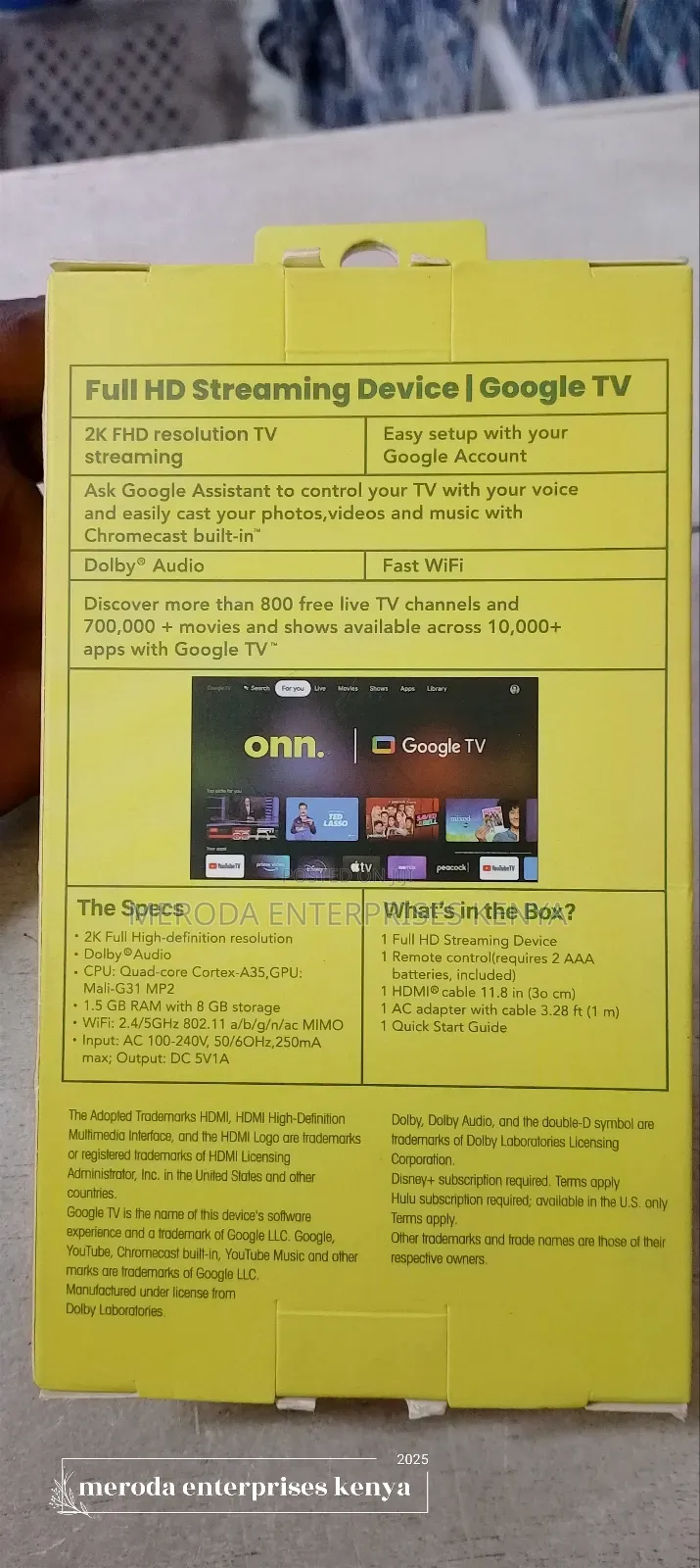 Onn.Full Hd Streaming Device Chrome Cast