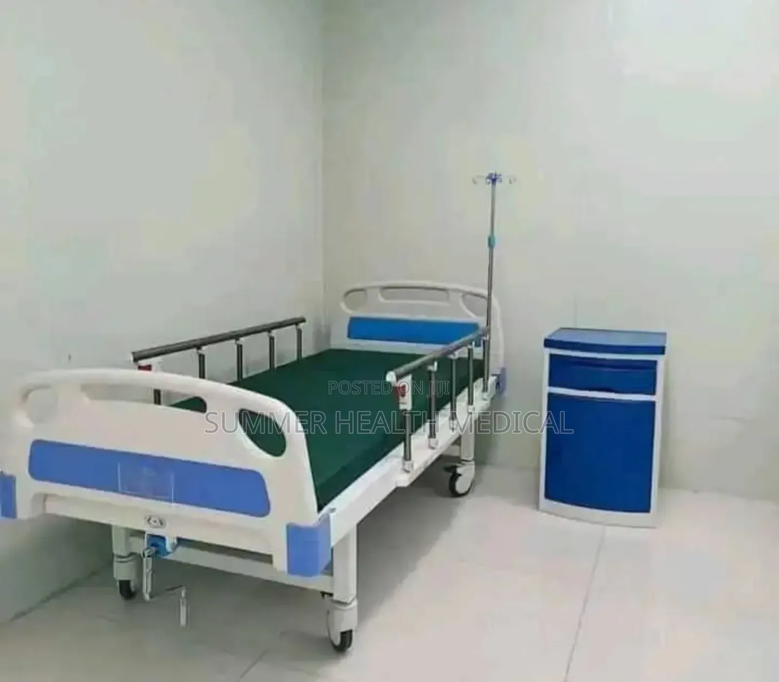 One/ Single Crank Hospital Bed With Mattress