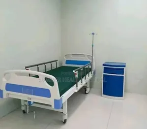 One/ Single Crank Hospital Bed With Mattress