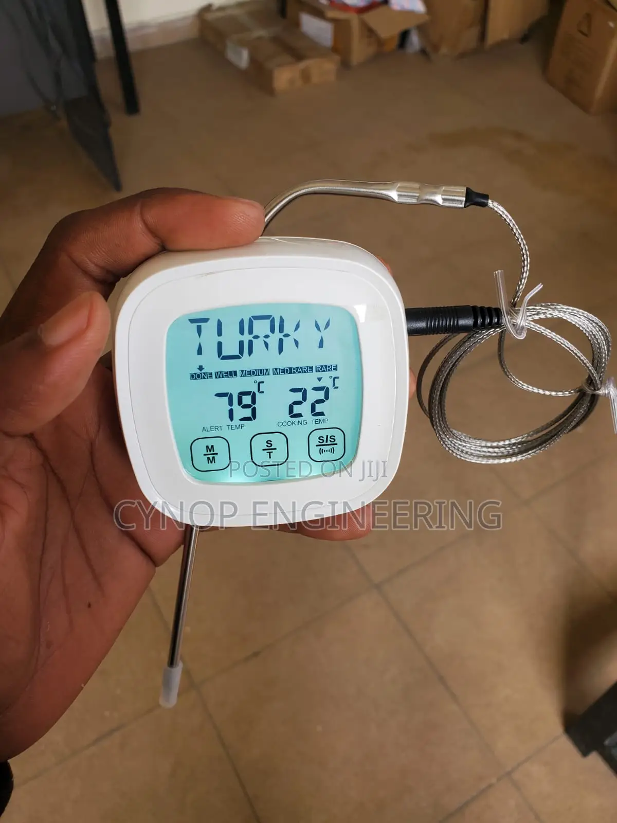 Backlit Food Thermometers With Alarm