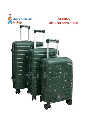 *3 in 1 Unbreakable Double Zip Suitcase
