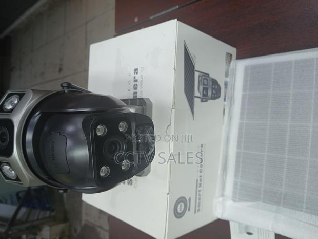 Full Color Long Distance 4g Dual Lens Solar Camera With Audi