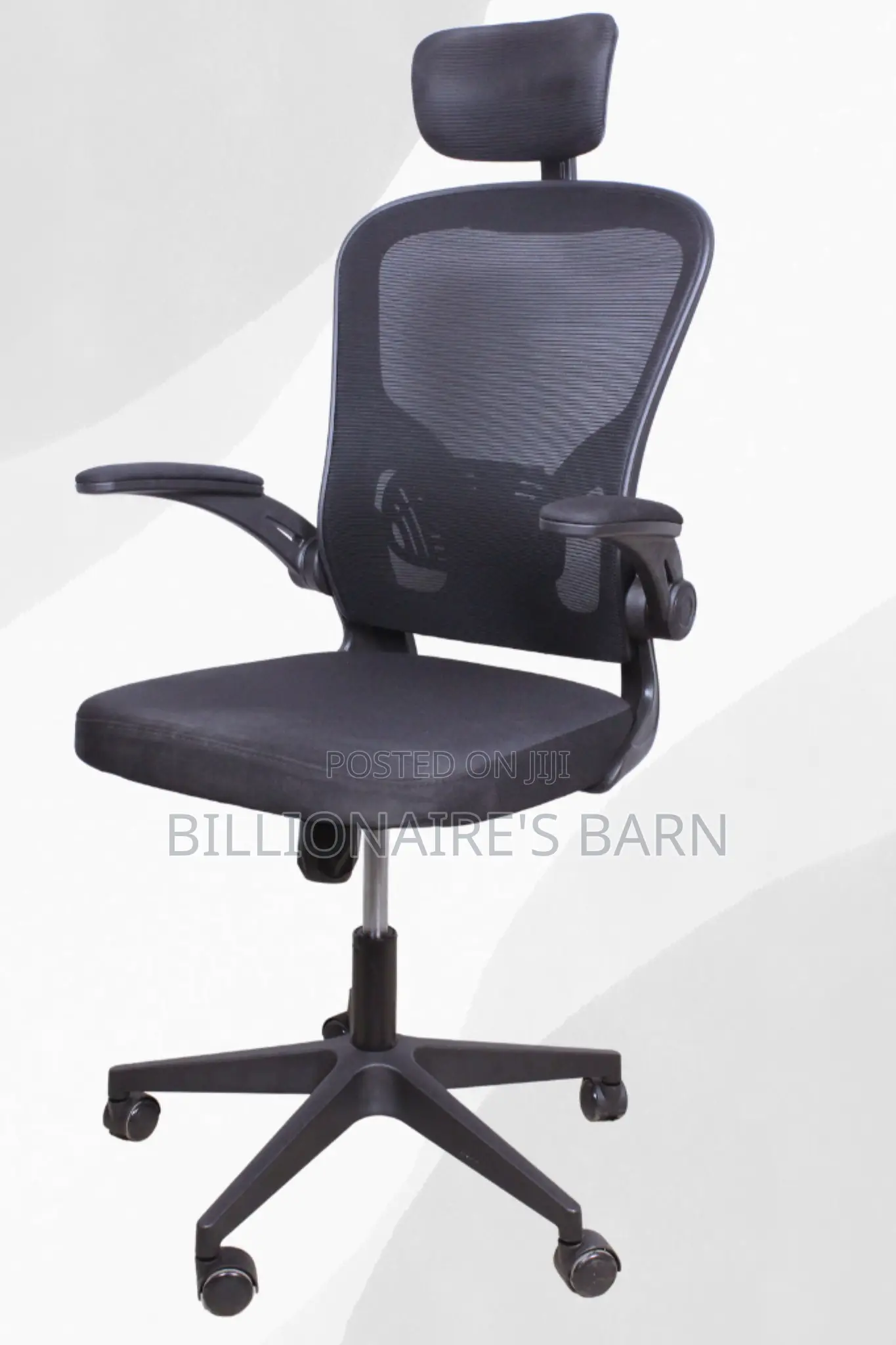Office Chair:Black High-Back Executive Mesh Office Chair