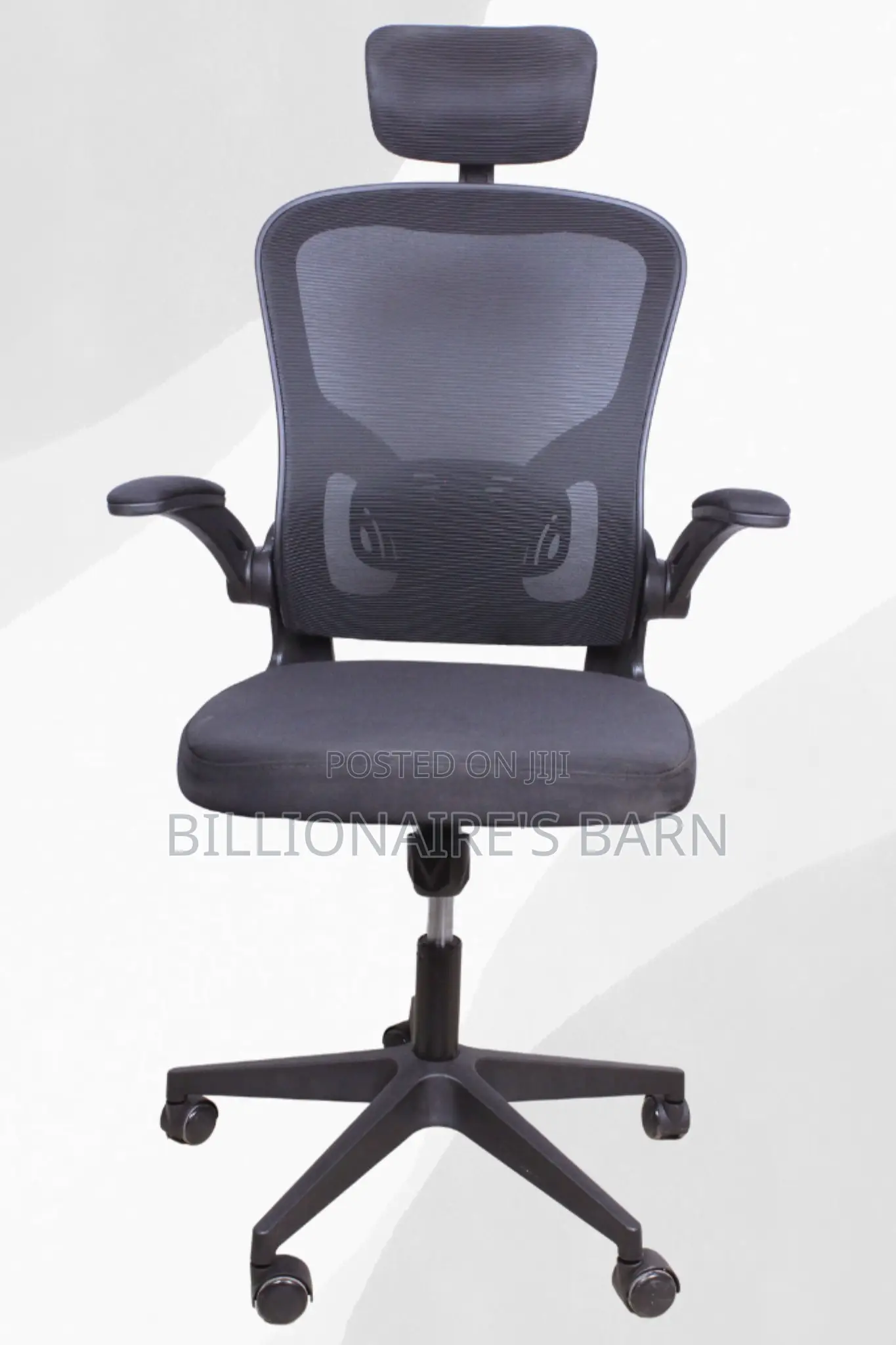 Office Chair:Black High-Back Executive Mesh Office Chair