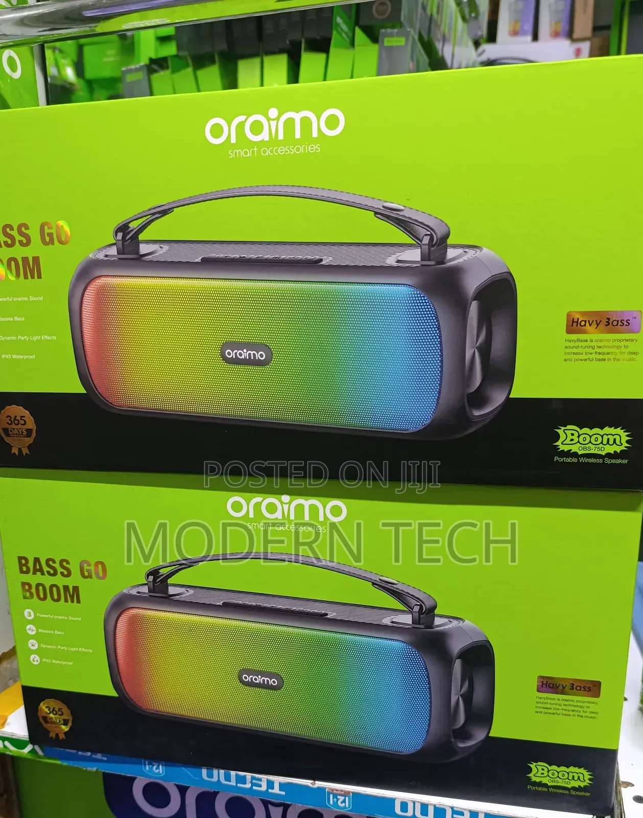 Oraimo Bass Go Boom Obs-75d Portable Speaker Waterproof