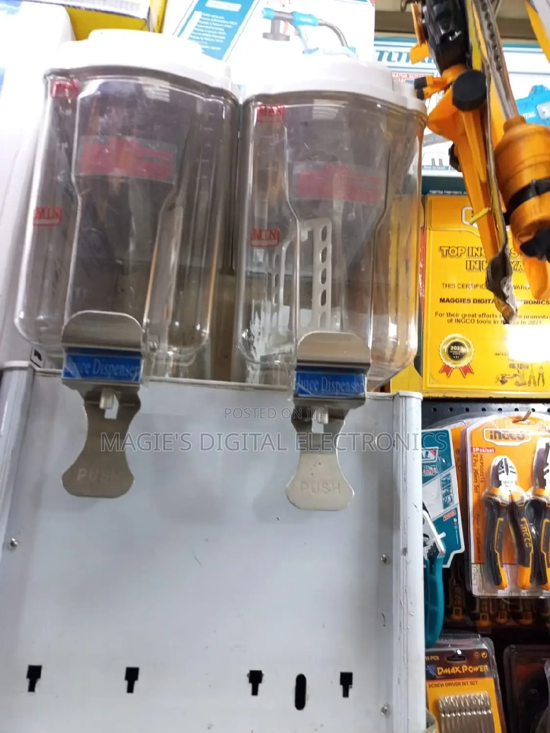 Highly Certified 2x18l Juice Dispenser Machine