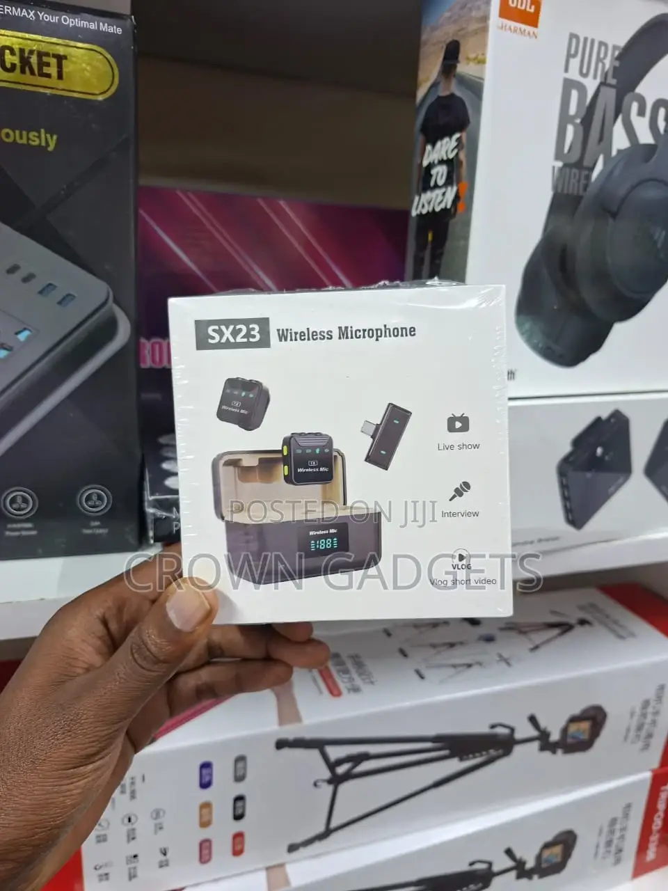 Sx23 Wireless Mics With Charging Case Dual Clips