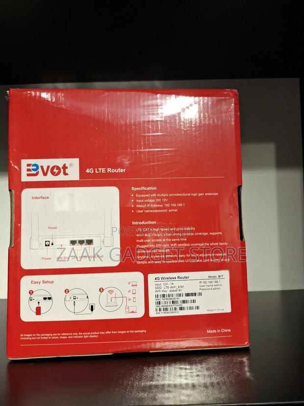 Braand New Bvot B17 Quality 4g High Speed Wi-Fi Router - thumbnail 3
