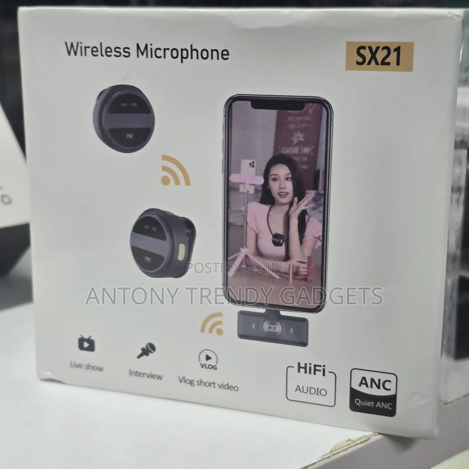 Sx21 Wireless Lavalier Mic Kit With Charging Case