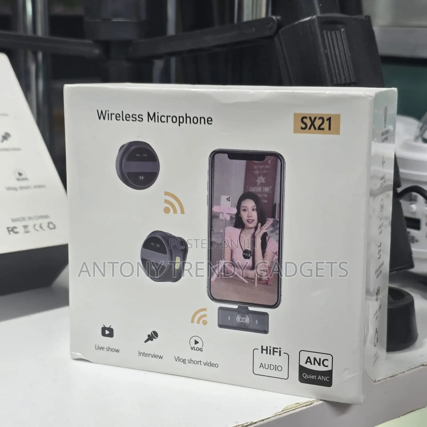 Sx21 Wireless Microphone Set For Vlogging & Live