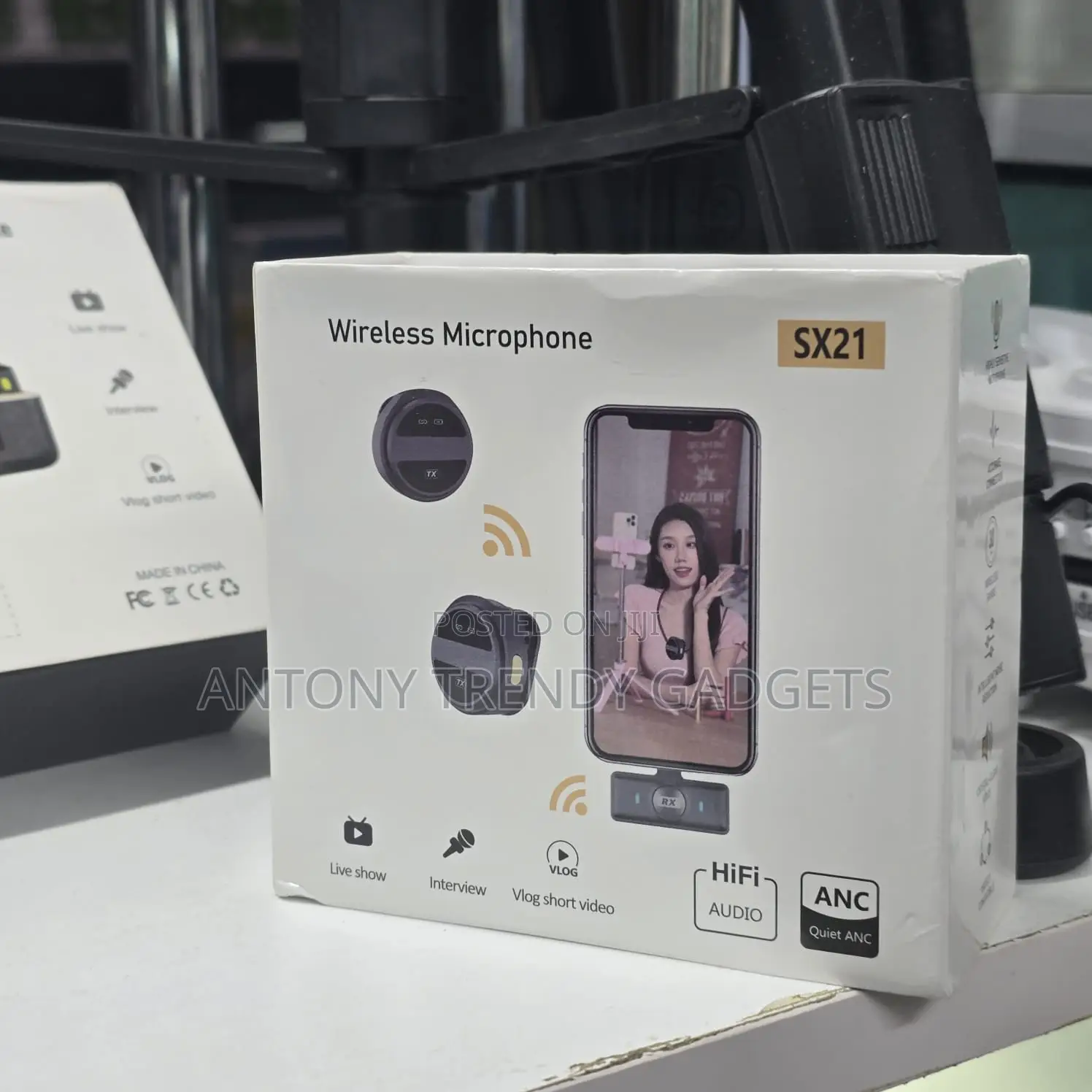 Sx21 Wireless Microphone Set For Vlogging & Live