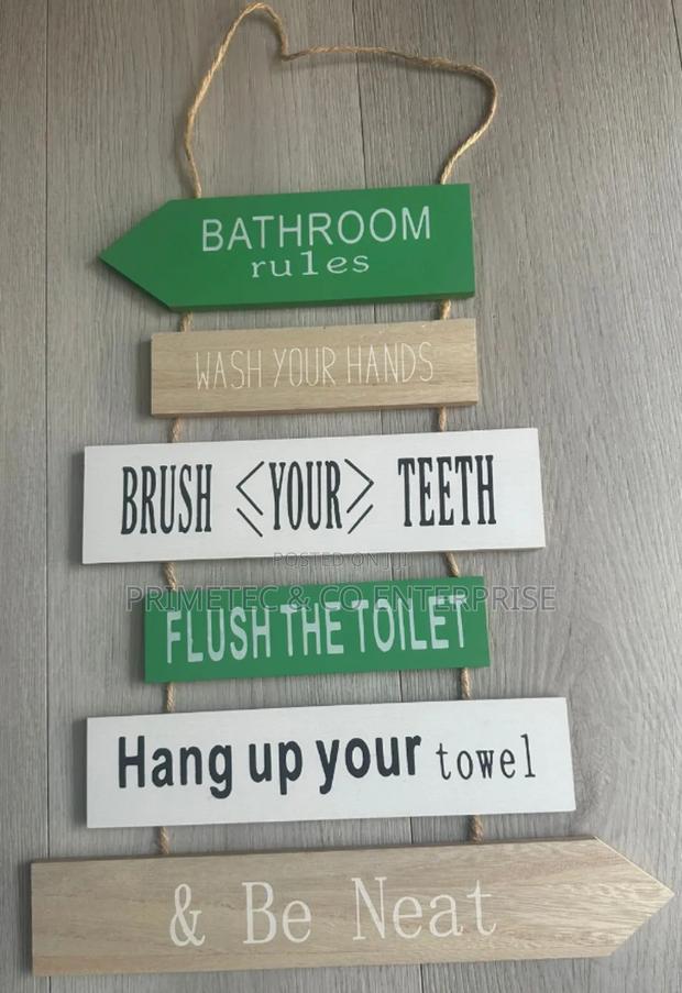 Hanging Board Wooden House Rules