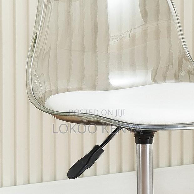 Office Barstool : Rolling Clear Office Stool With Wheels - thumbnail 6
