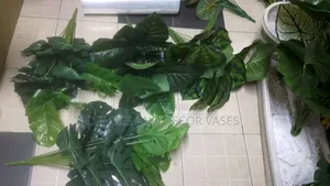 Monstera and Plain Green Artificial Plants