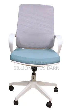 Office Chair; White Task Chair With Adjustable Seat Height