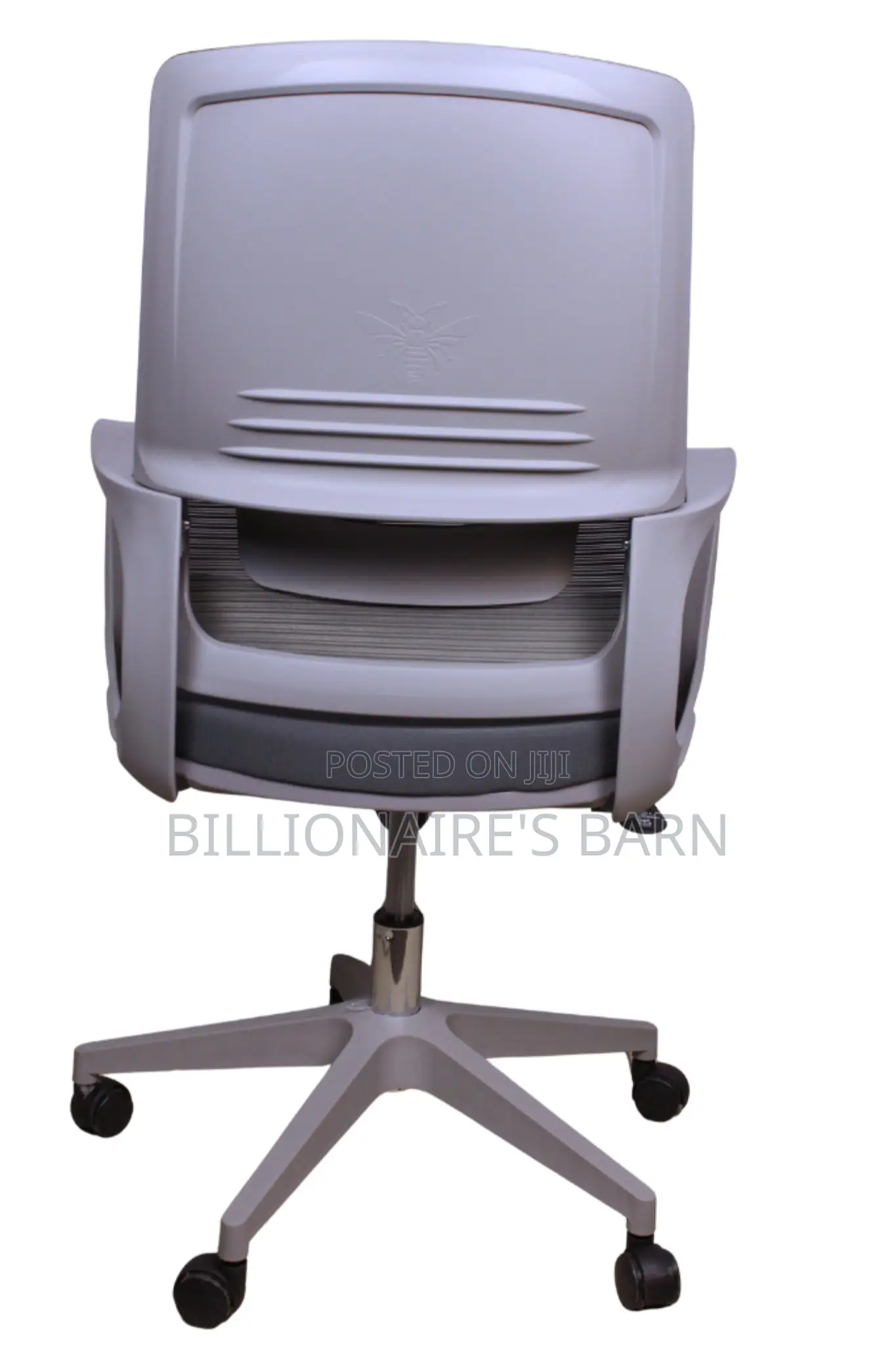 Office Chair; White Task Chair With Adjustable Seat Height