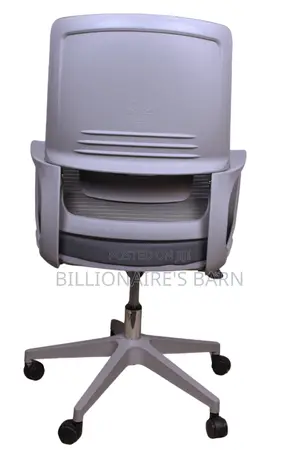 Office Chair; White Task Chair With Adjustable Seat Height
