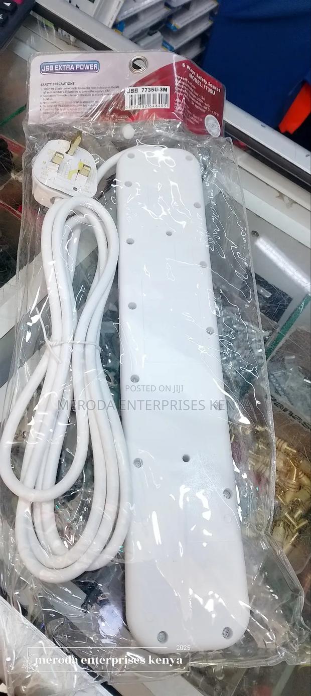 5way JSB Extra Extension With Usb Charger 3 MTR - thumbnail 2