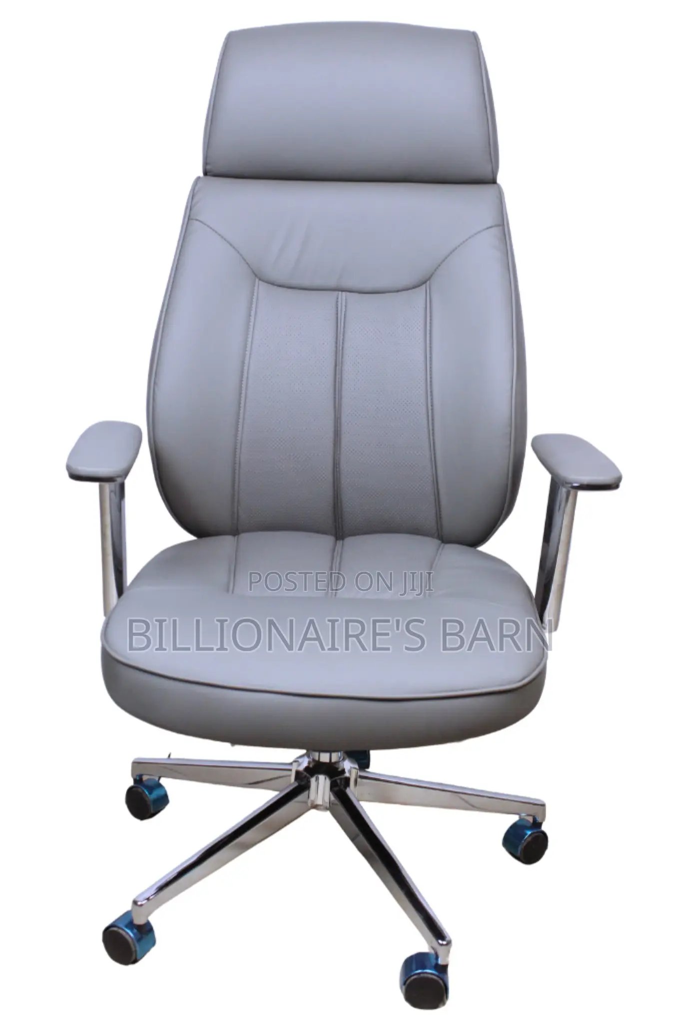 Office Chair Chrome Base -Gray