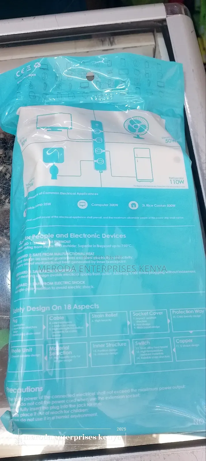 6 Way Extension With Usb Charger