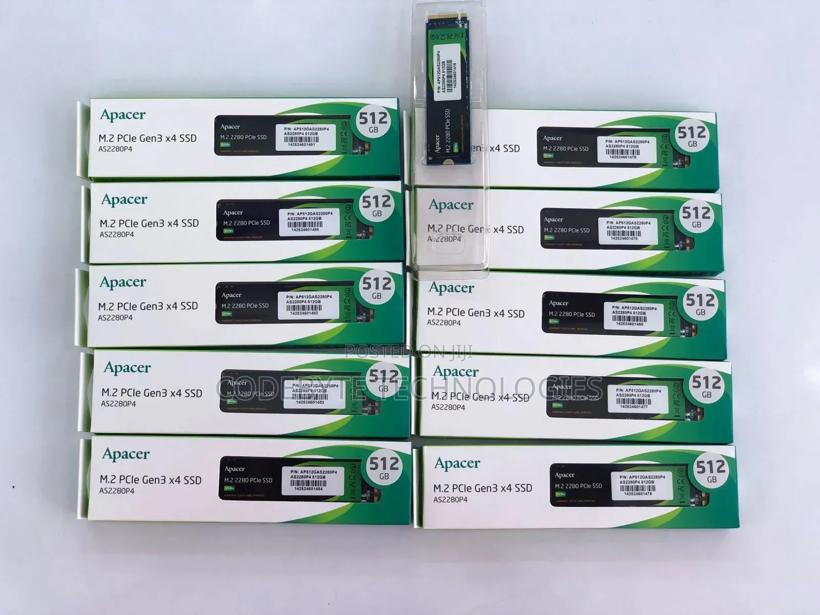 Apacer Nvme 512gb SSD As2280p4 M.2 Pcie Gen3 X4