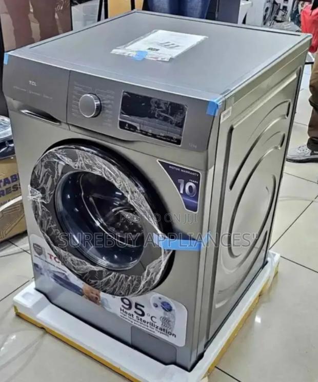 TCL 12kg Front Loading Washing Machine Wash Spin - main view
