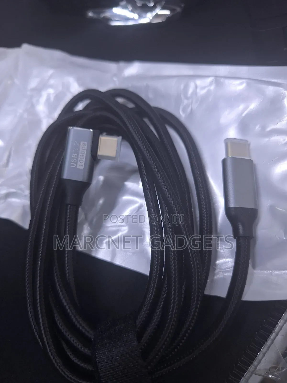 Right Angled Usb Type C Cabl3 10gbps Usb 3.2 Length 2 Meter